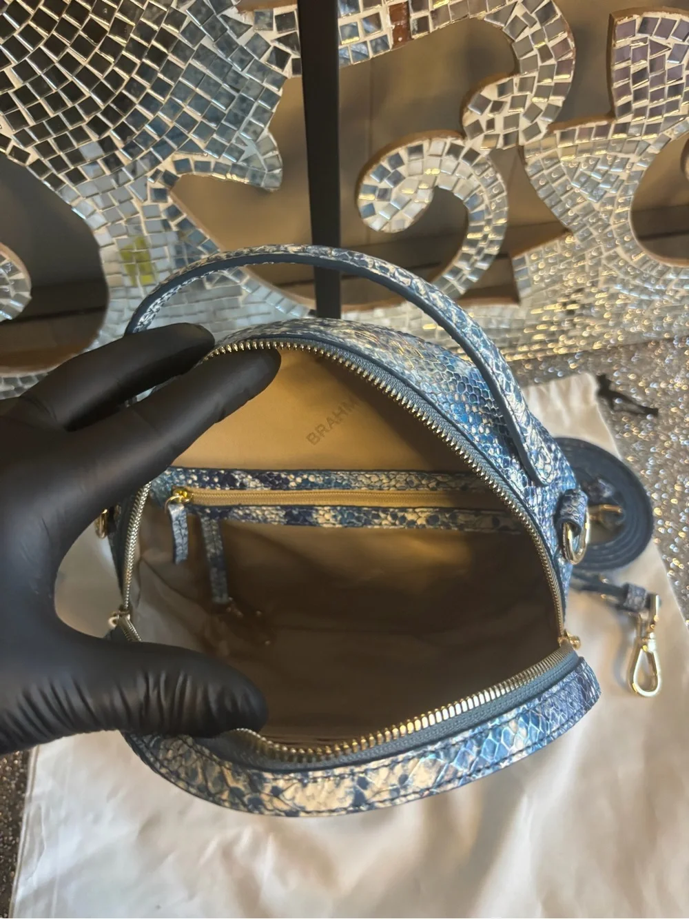 ⭐️Brahmin Lane Joyful Oceangrove Leather Handbag